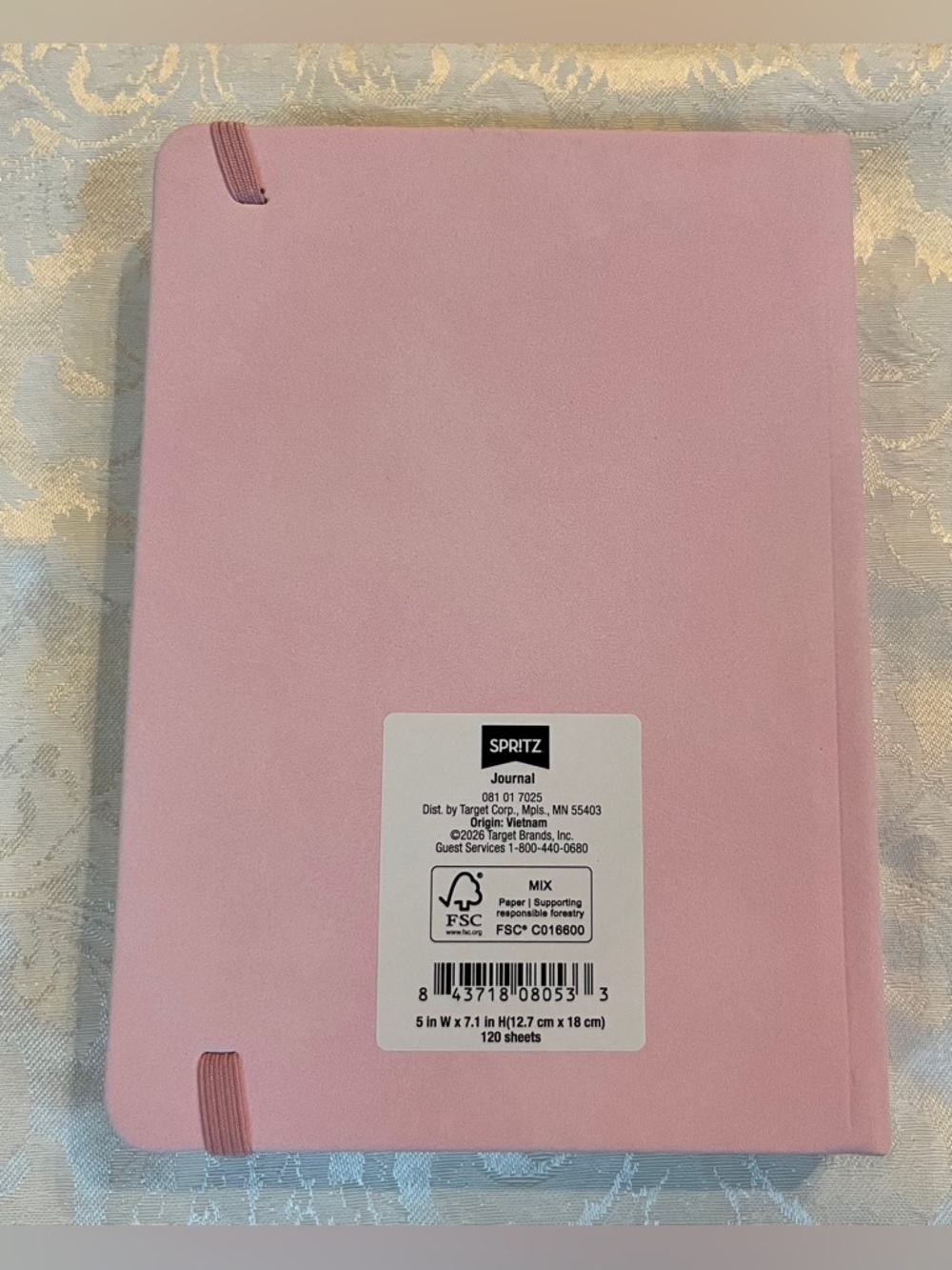 Guided Gratitude Journal with Embossed Floral Design Softcover in Pink NWT - Picture 5 of 5